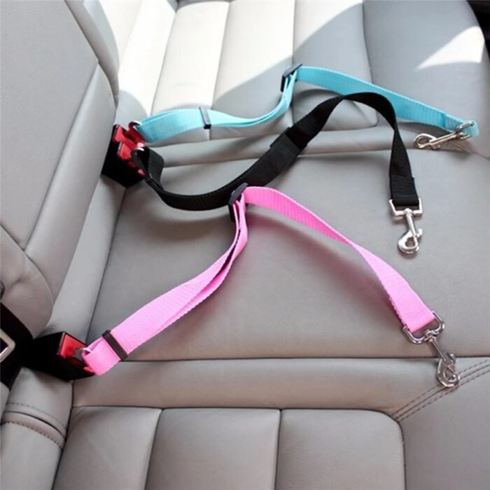 Adjustable Pet Cat Dog Car Seat Belt Pet Seat Vehicle Dog Harness Lead Clip Safety Lever Traction Dog Collars Dogs Accessoires Pets Products - Image 5