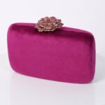 New Diamond Decoration Evening Bag PU Flannel Clutch Bag Chain Satchel Banquet Dress Bag Party Evening Gift Bag Evening Bag - Image 3