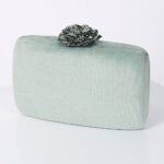 New Diamond Decoration Evening Bag PU Flannel Clutch Bag Chain Satchel Banquet Dress Bag Party Evening Gift Bag Evening Bag - Image 9