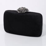 New Diamond Decoration Evening Bag PU Flannel Clutch Bag Chain Satchel Banquet Dress Bag Party Evening Gift Bag Evening Bag - Image 6