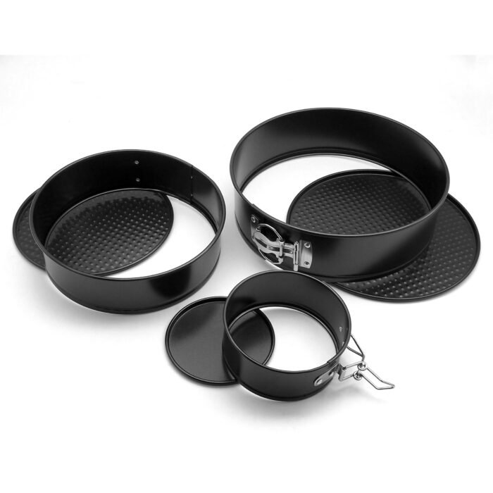3PCS SET Non Stick Cake Tier Mold Baking Pan Tray Spring Form Round Bakeware - Image 5