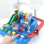 Cars Pass Through Big Adventure Parking Lot Rail Car Toy Car Track Kids Toy - Image 2