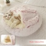 2 In 1 Dog And Cat Bed Pet Winter Bed Round Plush Warm Bed House Soft Long Plush Pets Bed Pet Products - Image 8