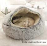 2 In 1 Dog And Cat Bed Pet Winter Bed Round Plush Warm Bed House Soft Long Plush Pets Bed Pet Products - Image 5