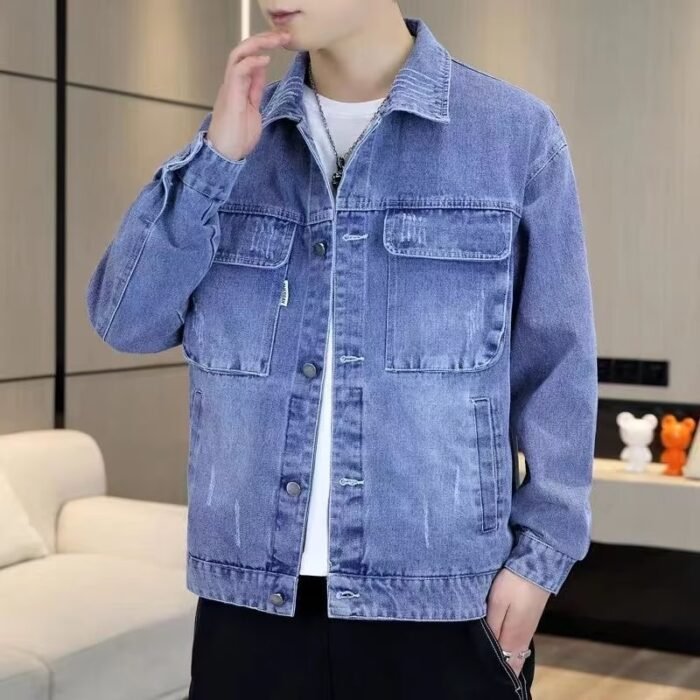 Mens Stylish Relaxed-fit Casual Denim Jacket - Image 3