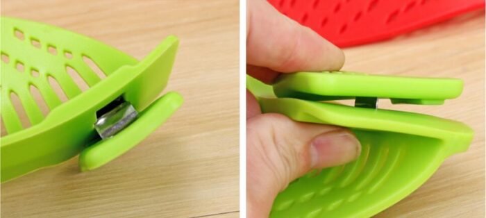 Silicone Clip-on Pot Pan Bowl Funnel Oil Strainer Creative Rice Washing Colander for Draining Liquid Fits All Pot Size - Image 6