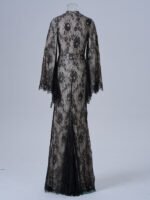 Long Sleeve Round Neck Sexy Lace Banquet Dress - Image 5