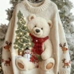 Womens FallWinter Crew Neck Sweatshirt