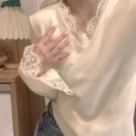 Casual Soft-style Top With A Designer Touch Featuring Lace Paneling And Reversible Wear - Image 5