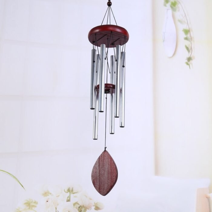 Classic Solid Wood Metal Multi-tube Wind Chimes Home Decoration - Image 9