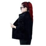 Womens Fashionable Loose-fitting Plus-size Fluffy Coat - Image 7