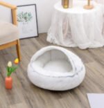 2 In 1 Dog And Cat Bed Pet Winter Bed Round Plush Warm Bed House Soft Long Plush Pets Bed Pet Products - Image 3