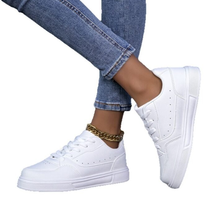 Breathable White Korean Casual Sneaker Breathable - Image 5