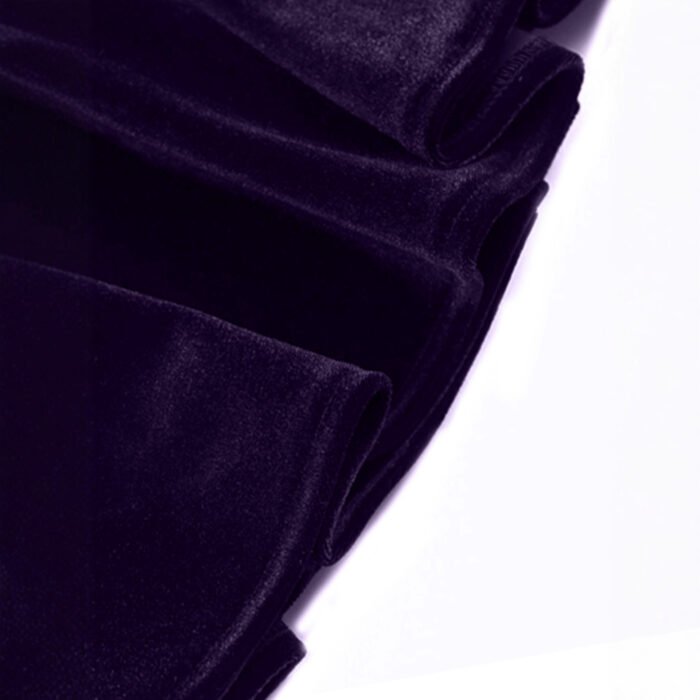 Womens Solid-Color Sequin Slim-fit V-neck Velvet Long-sleeve T-shirt - Image 4