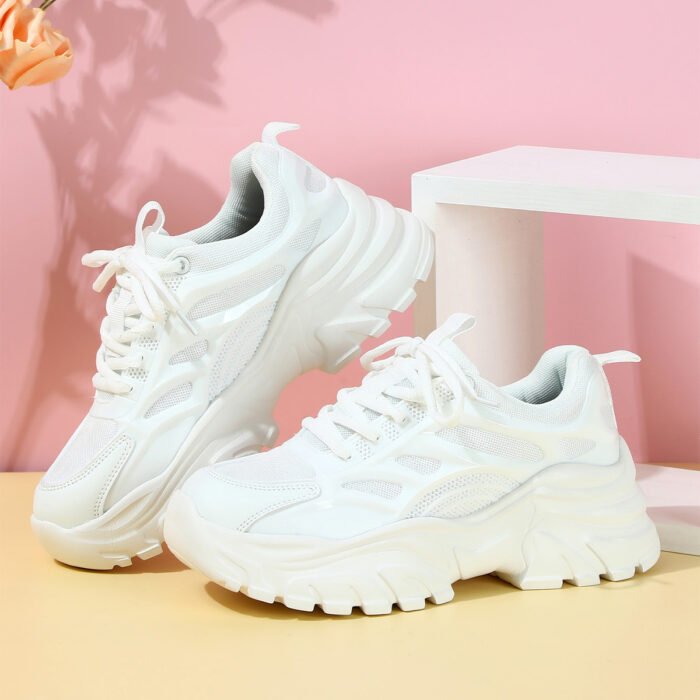Trendy Thick Bottom Height Increasing Breathable Comfortable Four Seasons Leisure Sneaker - Image 7