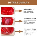 Red Strawberry Slicer Plastic Fruit Carving Tools Salad Cutter Berry Strawberry Cake Decoration Cutter Kitchen Gadgets - Image 2
