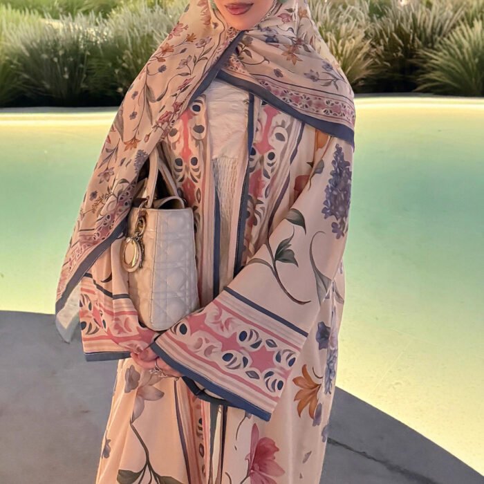 New Printed  Closed-toe  Long-sleeve Fashionable Casual Long Coat - Image 3