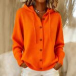 Womens American-style Relaxed-fit Cardigan Hoodie - Image 4