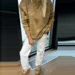 Loose-fitting Long-sleeve Top With Rhinestone Detailing - Image 5