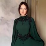 Autumn And Winter New Middle East Lace Robe Evening Gown - Image 4