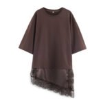 Summer Chic Fashion T-Shirt With A Patchwork Lace Hem - Image 8