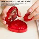 Red Strawberry Slicer Plastic Fruit Carving Tools Salad Cutter Berry Strawberry Cake Decoration Cutter Kitchen Gadgets - Image 8