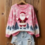 Womens FallWinter Crew Neck Sweatshirt - Image 2