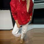 Loose-fitting Long-sleeve Top With Rhinestone Detailing