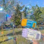 Bubble Gun Rocket 69 Holes Soap Bubbles Machine Gun Shape Automatic Blower With Light Toys For Kids Pomperos - Image 10