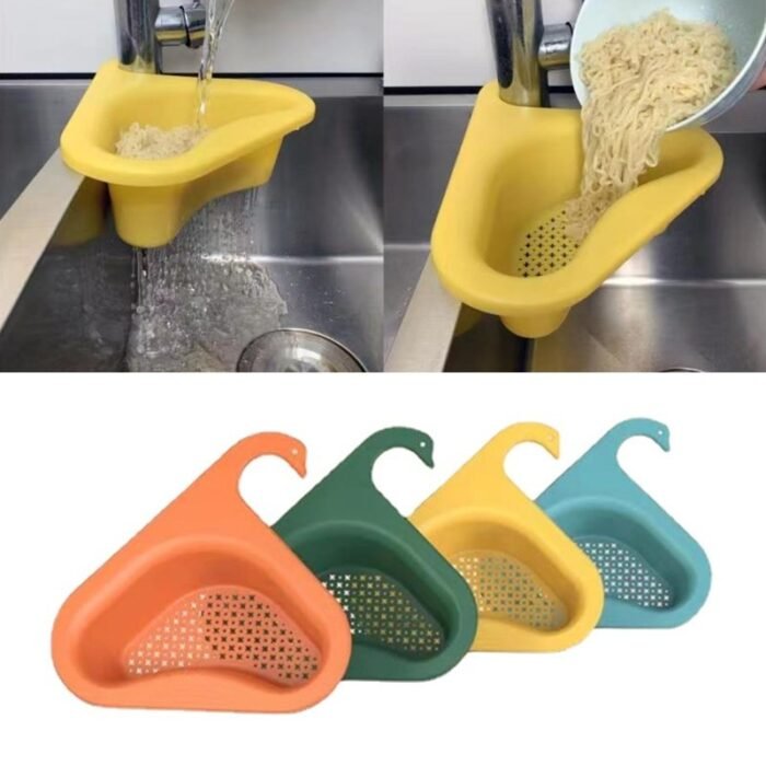 Household Sink Hanging Fruit And Vegetable Filter Water Drain Basket Kitchen Dry And Wet Separation Swan Drain Basket - Image 4