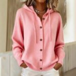 Womens American-style Relaxed-fit Cardigan Hoodie