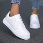 Breathable White Korean Casual Sneaker Breathable - Image 6