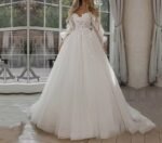 Boho Bride Gown Puff Sleeve Off Shoulder Wedding Dresses - Image 2
