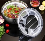 Stainless Steel Salad Vegetable Dehydrator Salad Drying Machine Fruit And Vegetable Drain Basket Household Vegetable Washing Press Water Throwing Artifact - Image 4