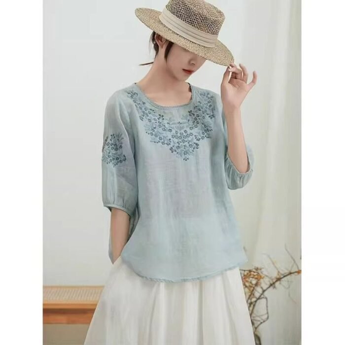 Summer-style Loose Slimming Pullover Top - Image 7