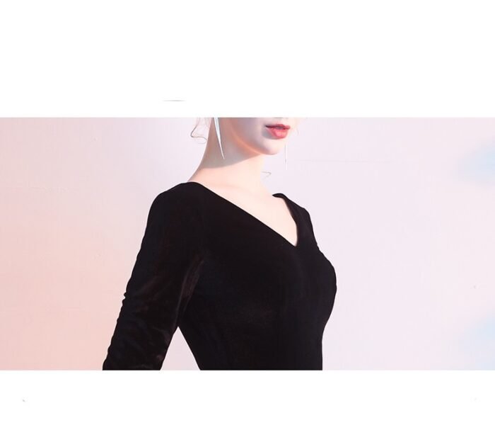 Black Evening Dress Women Noble Elegant And Slim - Image 2