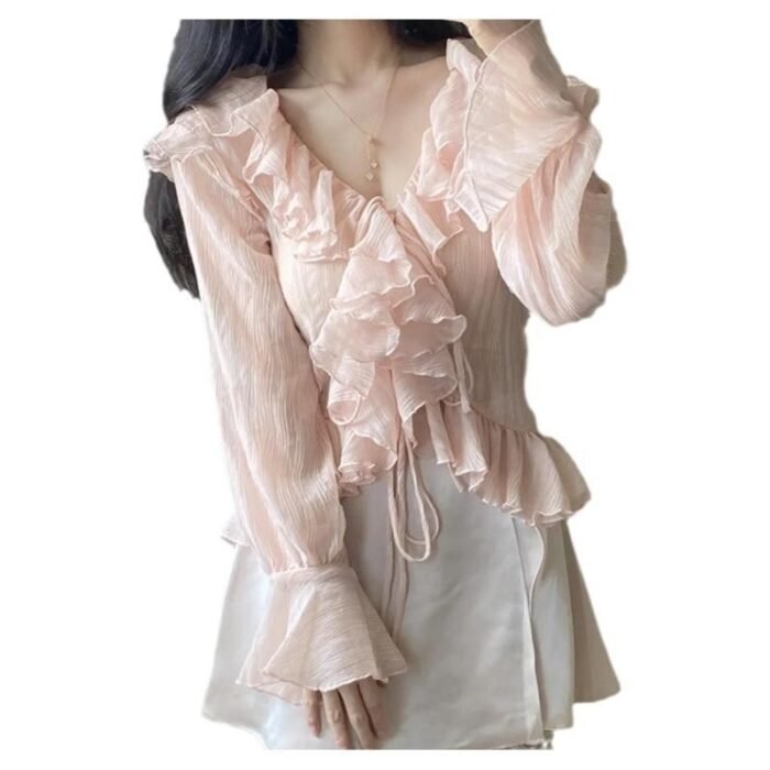 Ice-silk Chiffon Sun-protective Blouse For Women - Image 3