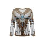 Summer Womens Casual Long-Sleeve Printed Top - Image 4