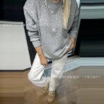 Loose-fitting Long-sleeve Top With Rhinestone Detailing - Image 7