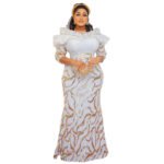 Sequined Embroidered Maxi Dress Slim-fit Fishtail Skirt Evening Gown - Image 2