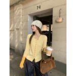 Womens Slimming Figure-Hugging Knitted Top With Panel Design - Image 8