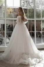 Boho Bride Gown Puff Sleeve Off Shoulder Wedding Dresses - Image 3