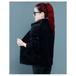 Womens Fashionable Loose-fitting Plus-size Fluffy Coat - Image 2
