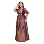 Plump Girls Wearable Evening Gown Noble Temperament Tummy Hiding - Image 2