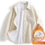 Mens Retro Corduroy Long-Sleeve Shirt - Image 3