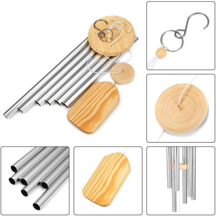 Classic Solid Wood Metal Multi-tube Wind Chimes Home Decoration - Image 10