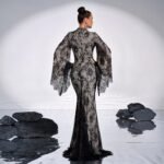 Long Sleeve Round Neck Sexy Lace Banquet Dress - Image 2