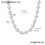 Womens Luxe Elegant Pearl Necklace - Image 4
