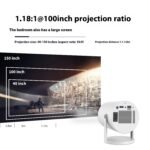 Portable Projector Small Straight Projector For Home Use 180 Degrees Projection Angle Automatic Focus Home Video Projector - Image 2