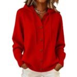 Womens American-style Relaxed-fit Cardigan Hoodie - Image 2